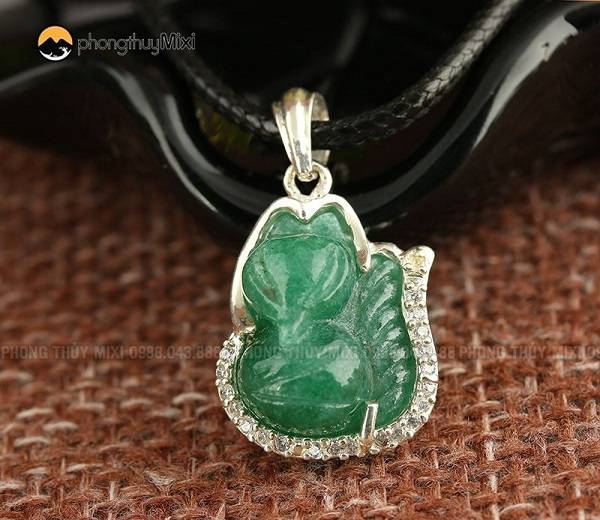 Mặt dây Hồ Ly Aventurin VIP bọc bạc